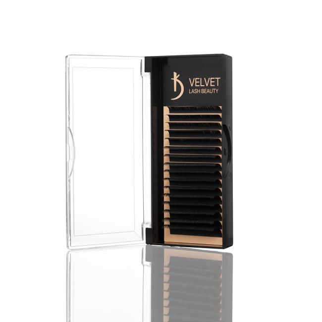 Вії для нарощування Velvet Lash Beauty 0.07 D Mix (16 рядів, довжина 6-14)